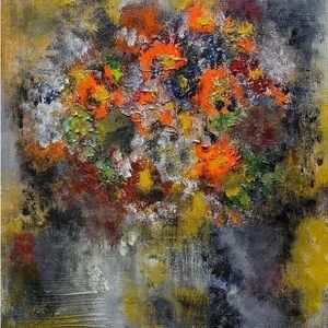 Abstract Floral Art Print 5x7”